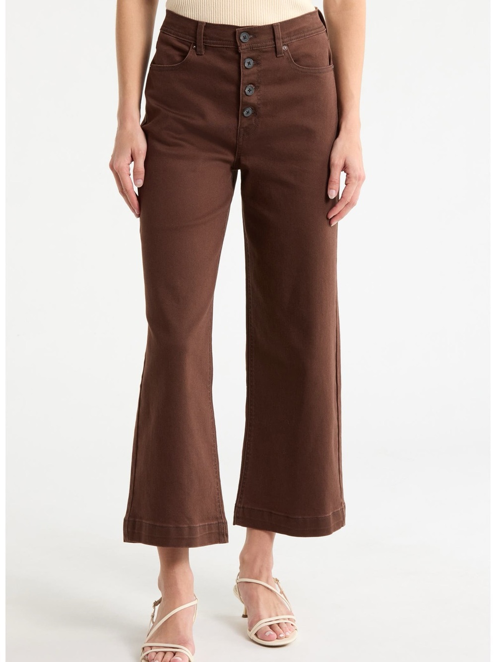 Scotch & Soda NEW Dark Brown Wave Wide Leg